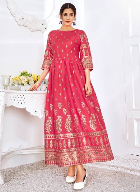 Pink Colour Minakari 2 Rahul NX New latest Designer Ethnic Wear Rayon Gown Collection 1001